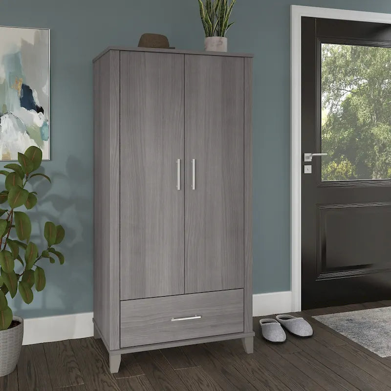 Hoher Flurschrank mit Türen und Schublade – 81B x 53T x 165H