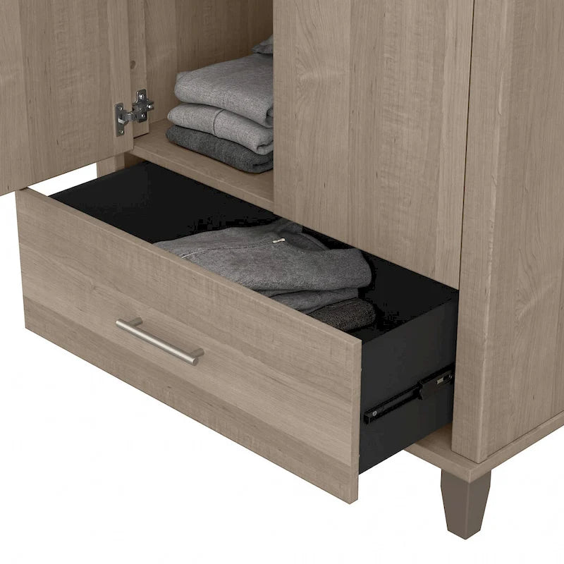 Hoher Flurschrank mit Türen und Schublade – 81B x 53T x 165H