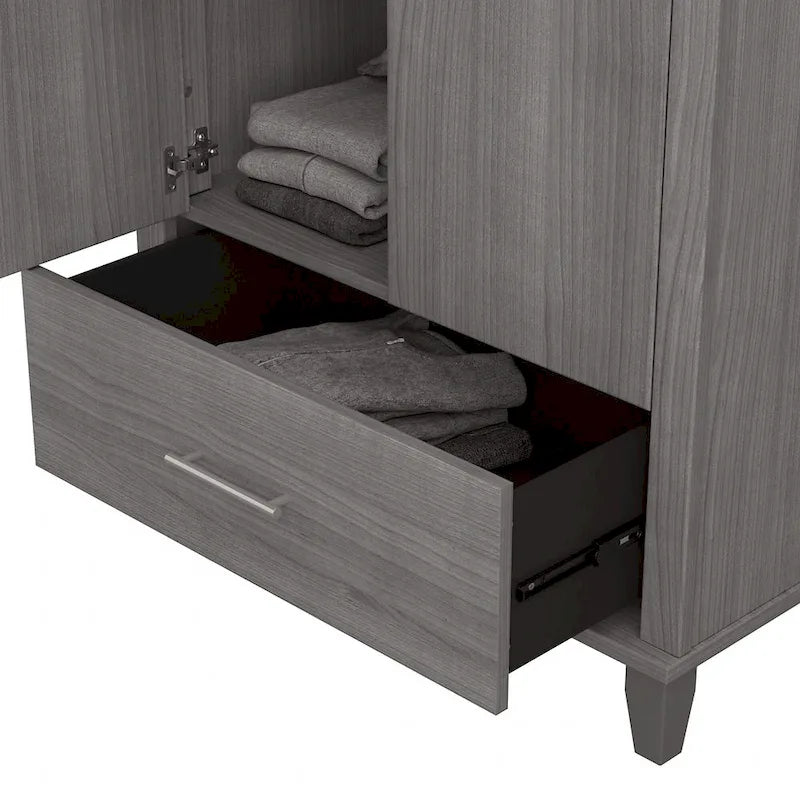 Hoher Flurschrank mit Türen und Schublade – 81B x 53T x 165H