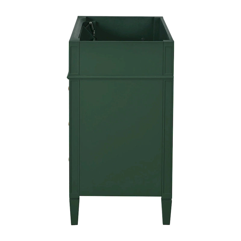 36-Zoll-Badezimmer-Waschtischunterschrank ohne Aufsatzwaschbecken, moderner Badezimmerschrank mit 2 Schubladen und einer Kippschublade, Massivholzrahmen
