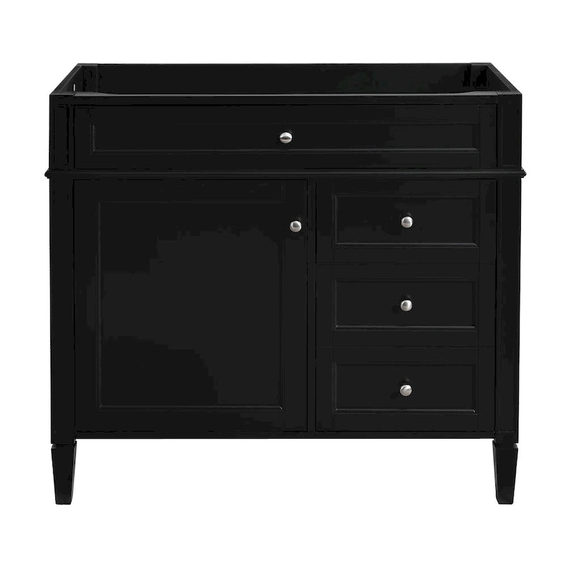 36-Zoll-Badezimmer-Waschtischunterschrank ohne Aufsatzwaschbecken, moderner Badezimmerschrank mit 2 Schubladen und einer Kippschublade, Massivholzrahmen