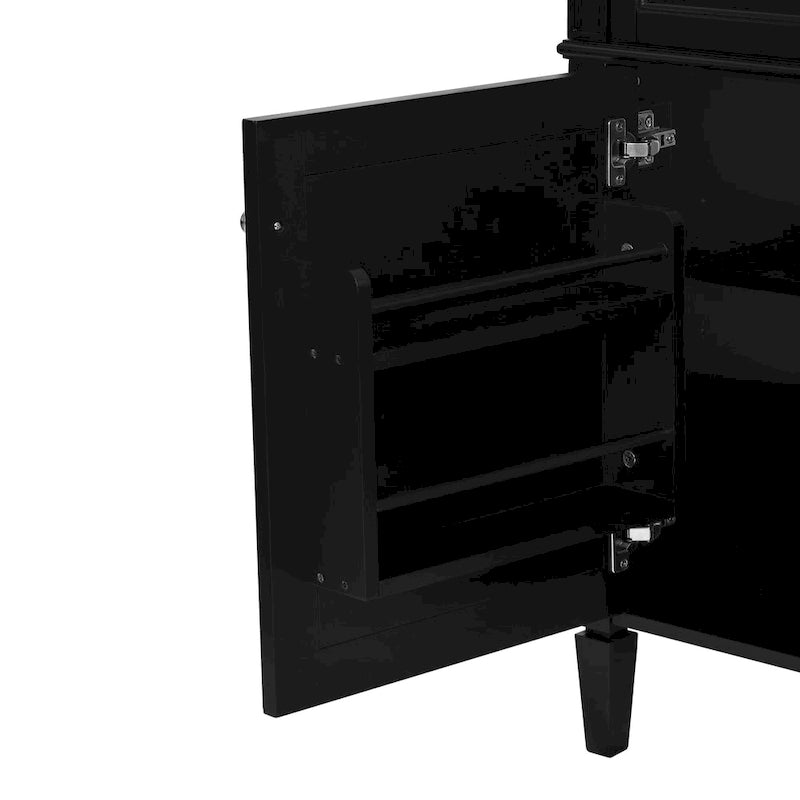 36-Zoll-Badezimmer-Waschtischunterschrank ohne Aufsatzwaschbecken, moderner Badezimmerschrank mit 2 Schubladen und einer Kippschublade, Massivholzrahmen