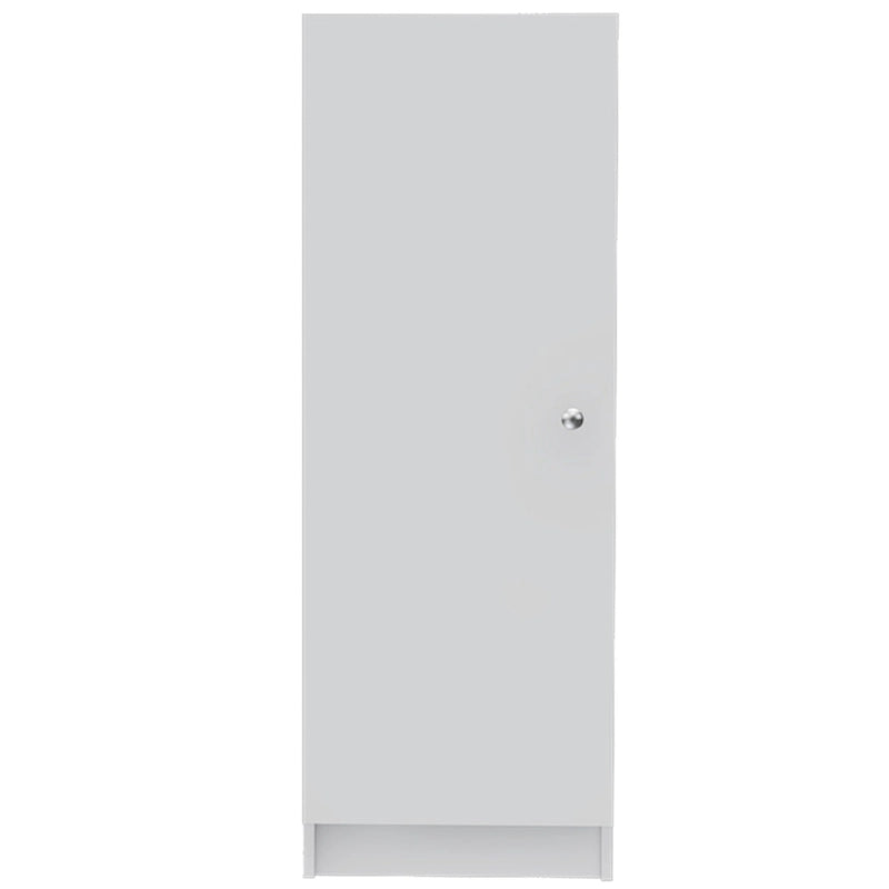 47 Zoll Weißer Vorratsschrank aus Holz - 16,9B x 47,4H x 12,3T