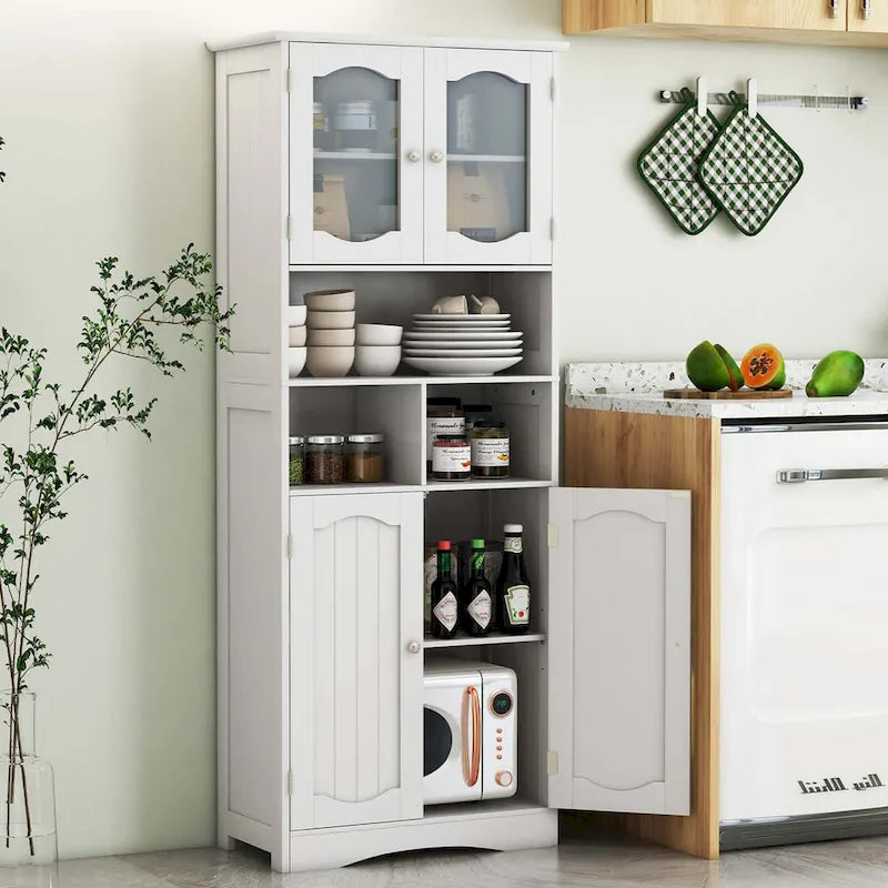 58,5 Zoll hoher Badschrank, freistehender Wäscheschrank
