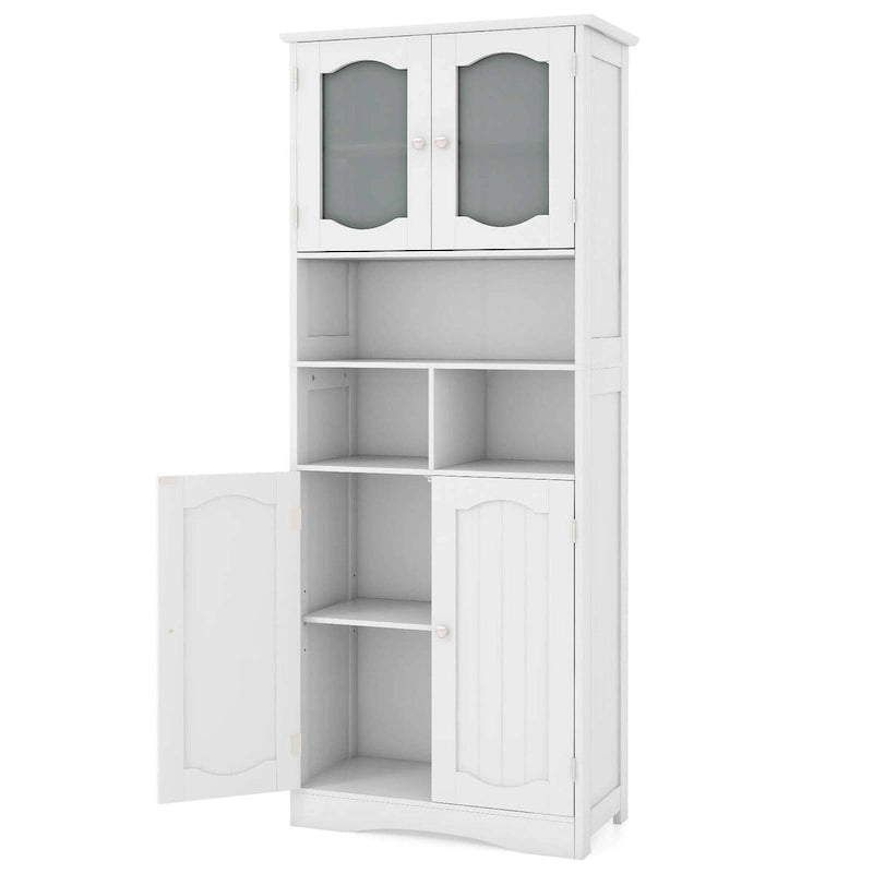 58,5 Zoll hoher Badschrank, freistehender Wäscheschrank