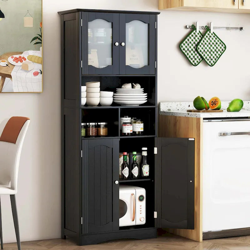 58,5 Zoll hoher Badschrank, freistehender Wäscheschrank