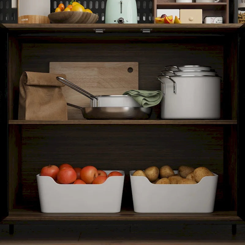 70.9W Küchenschrank mit Speisekammer, Schrank und Mikrowellenständer