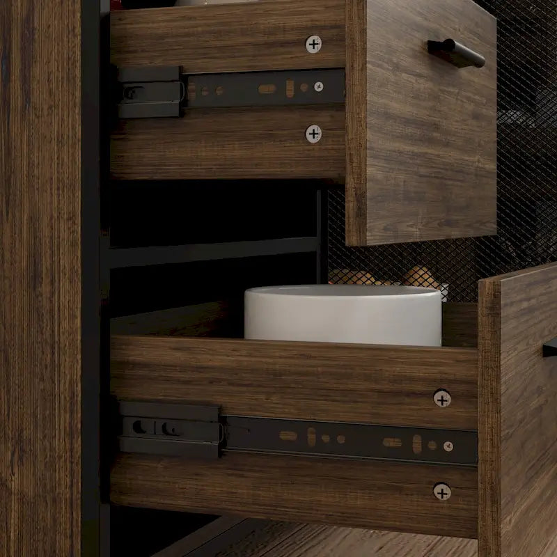 70.9W Küchenschrank mit Speisekammer, Schrank und Mikrowellenständer