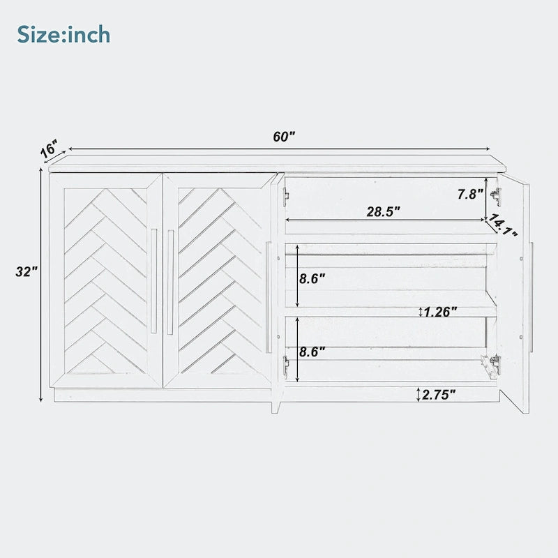 Sideboard mit 4 Türen