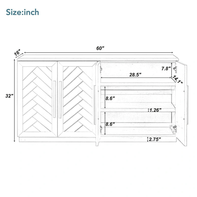 Sideboard mit 4 Türen