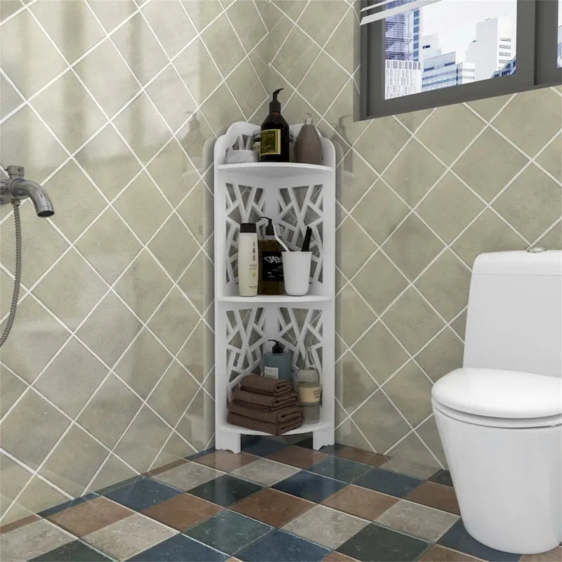 3-stöckiges Eckregal für Badezimmer, wasserdicht