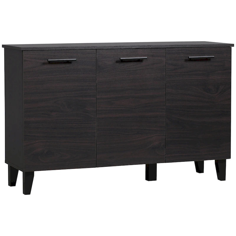 Küchenanrichte Buffetschrank mit verstellbarem Regal – Dunkle Walnuss