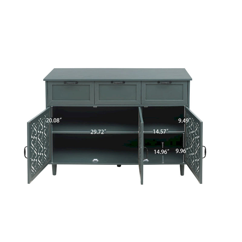 3-türiger 3-Schubladen-Schrank für das Wohnzimmer