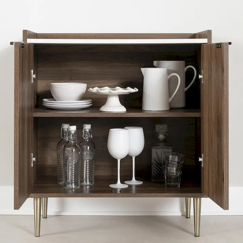 Zweitüriger Aufbewahrungsschrank im Mid-Century-Stil