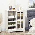 Modernes Sideboard mit Weinregalen und Glasschiebetür - Grau
