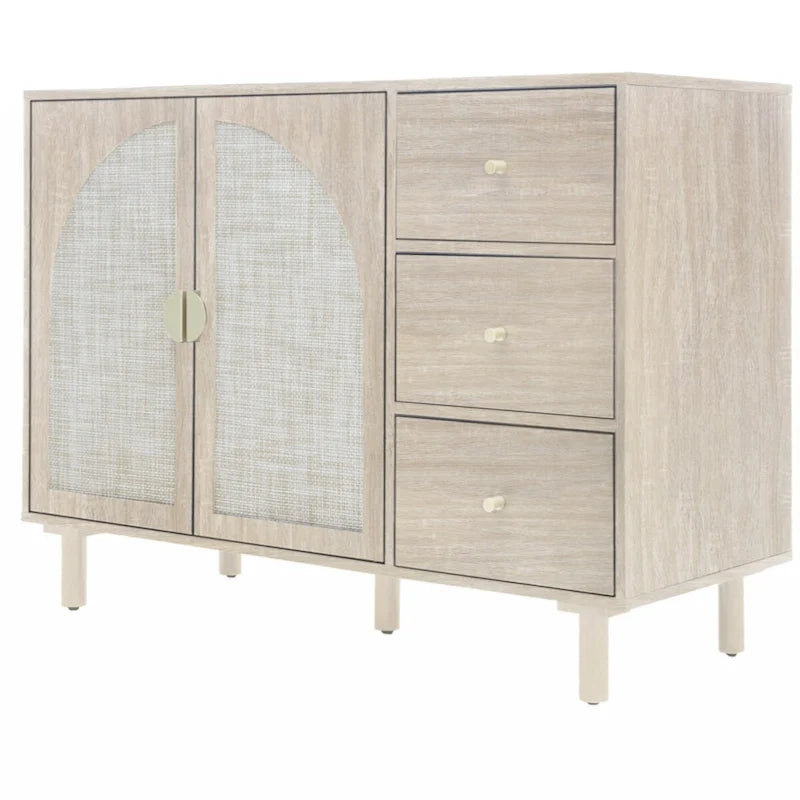 2-türiger Schrank mit 3 Schubladen, geeignet für Schlafzimmer und Wohnzimmer