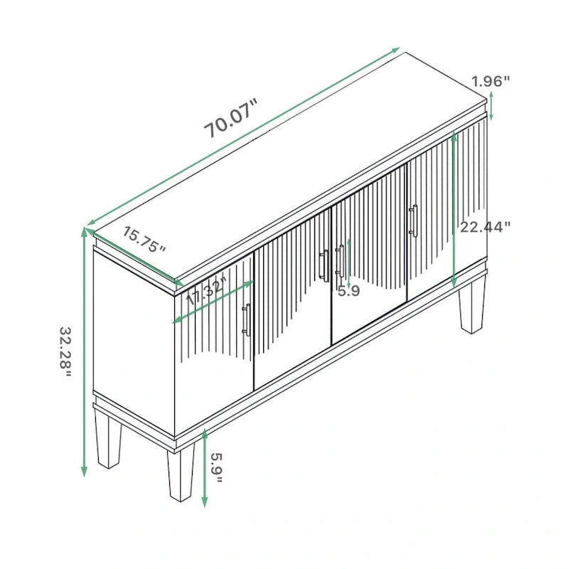 Großer 4-türiger Schrank