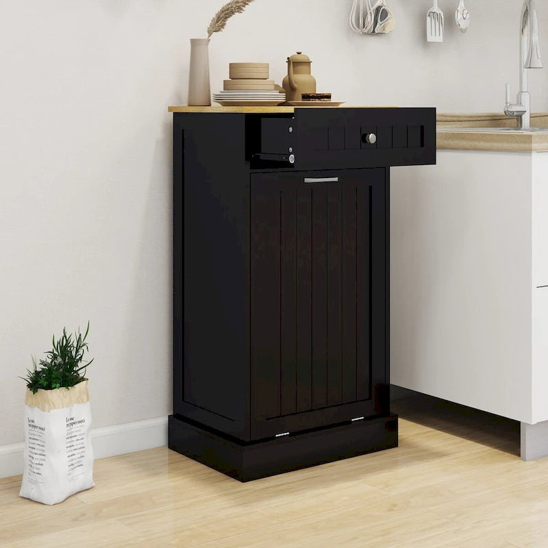 Küchenmüllschrank mit Kippschublade – Weißes E1 MDF
