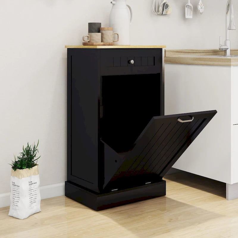 Küchenmüllschrank mit Kippschublade – Weißes E1 MDF
