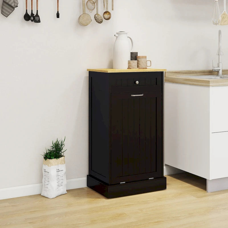 Küchenmüllschrank mit Kippschublade – Weißes E1 MDF