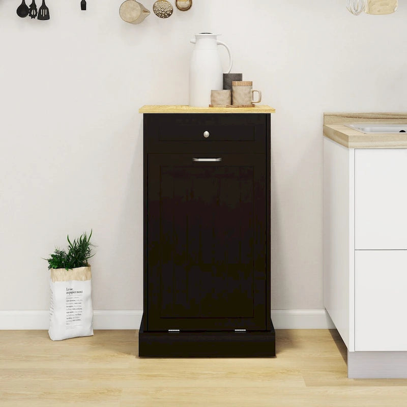Küchenmüllschrank mit Kippschublade – Weißes E1 MDF