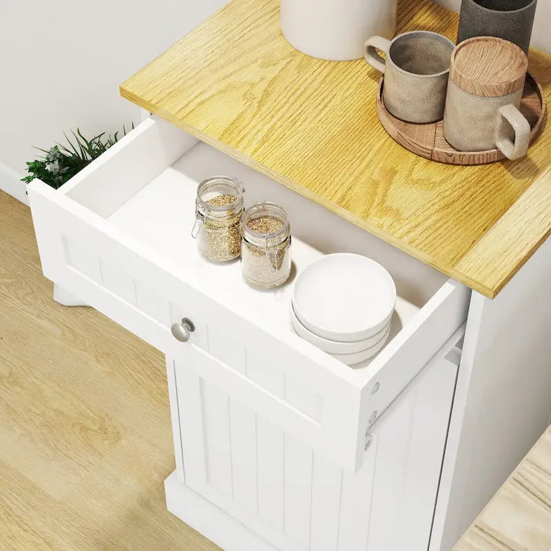 Küchenmüllschrank mit Kippschublade – Weißes E1 MDF