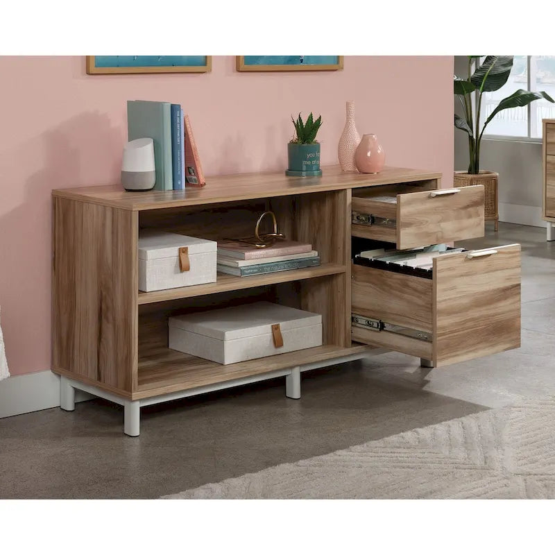 Büro-Aktenschrank mit 2 Schubladen und verstellbarem Einlegeboden – Kiln Acacia