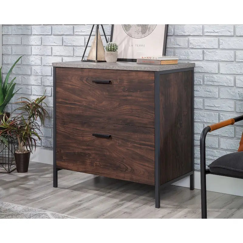 2-Schubladen-Aktenschrank – Prime Oak mit Akzenten in Schiefergrau