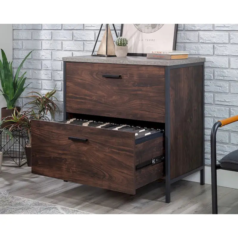 2-Schubladen-Aktenschrank – Prime Oak mit Akzenten in Schiefergrau