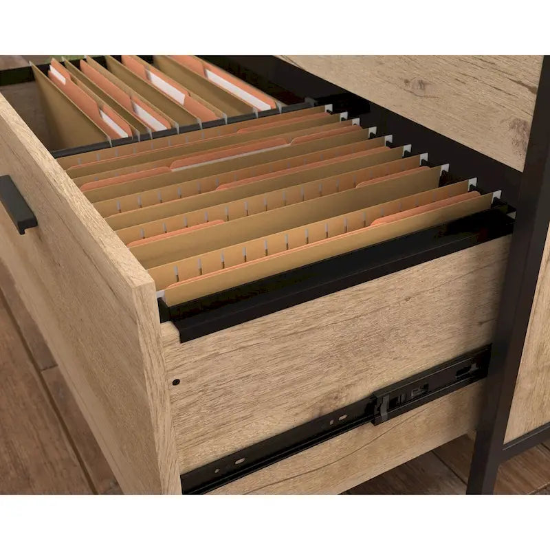2-Schubladen-Aktenschrank – Prime Oak mit Akzenten in Schiefergrau