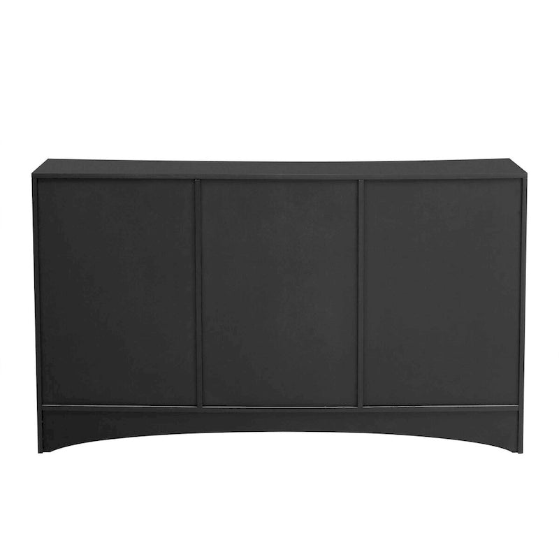 Aufbewahrungsschrank mit geschwungenem Design und verstellbaren Regalböden für Wohnzimmer
