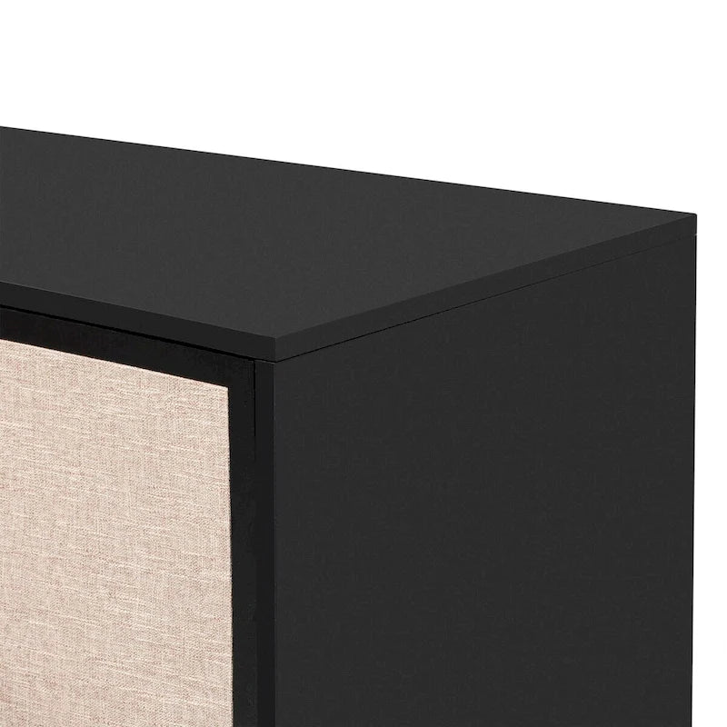 Aufbewahrungsschrank mit geschwungenem Design und verstellbaren Regalböden für Wohnzimmer