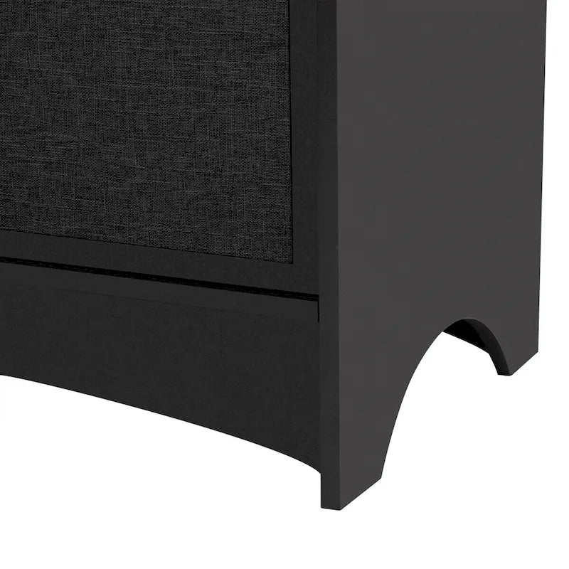 Aufbewahrungsschrank mit geschwungenem Design und verstellbaren Regalböden für Wohnzimmer