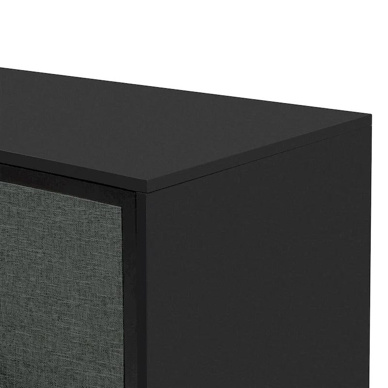Aufbewahrungsschrank mit geschwungenem Design und verstellbaren Regalböden für Wohnzimmer
