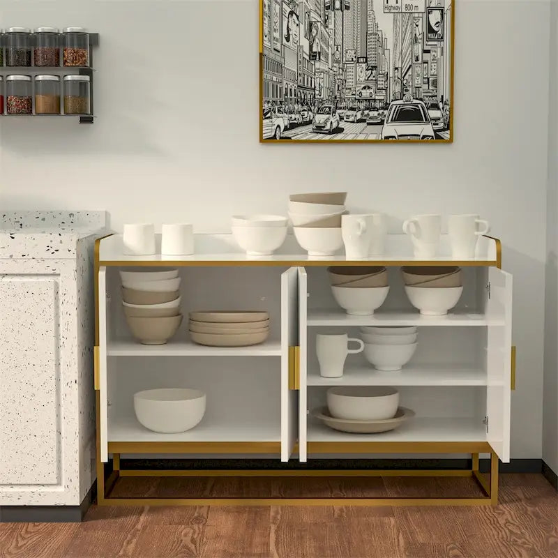 Modernes Küchenbuffet-Sideboard mit Metallbeinen