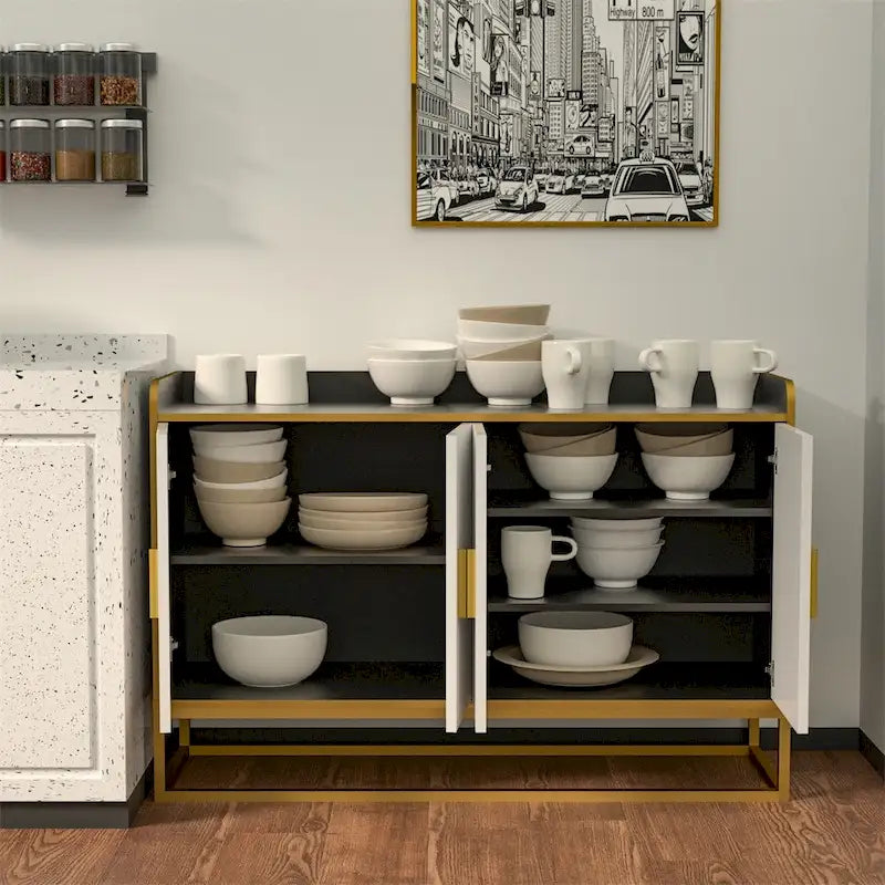 Modernes Küchenbuffet-Sideboard mit Metallbeinen