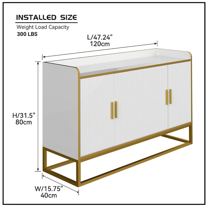 Modernes Küchenbuffet-Sideboard mit Metallbeinen