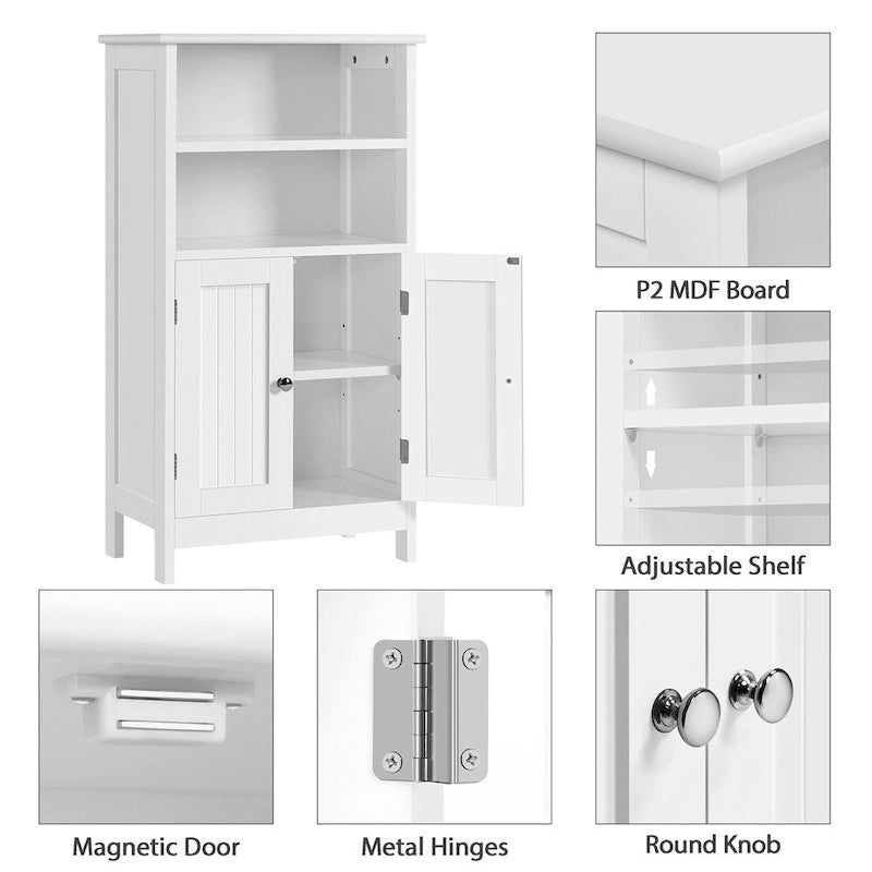 5-stöckiger Badezimmerschrank aus Holz mit verstellbarem Regal