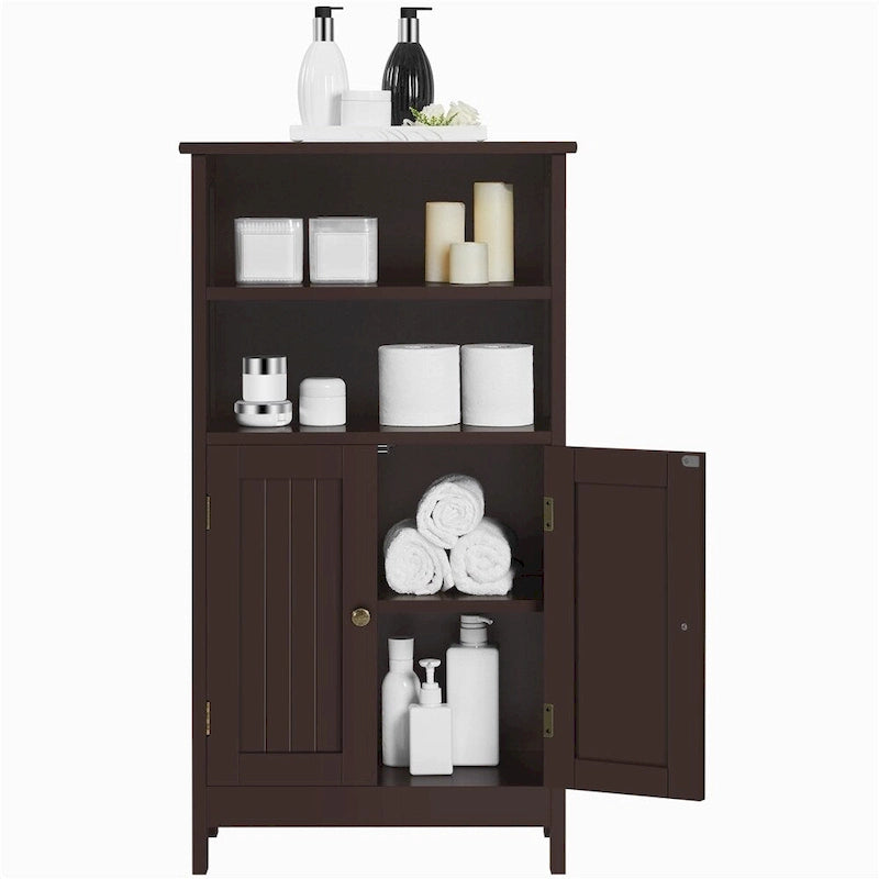 5-stöckiger Badezimmerschrank aus Holz mit verstellbarem Regal