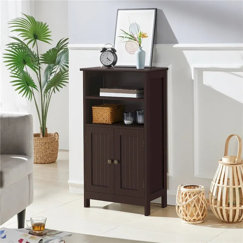 5-stöckiger Badezimmerschrank aus Holz mit verstellbarem Regal