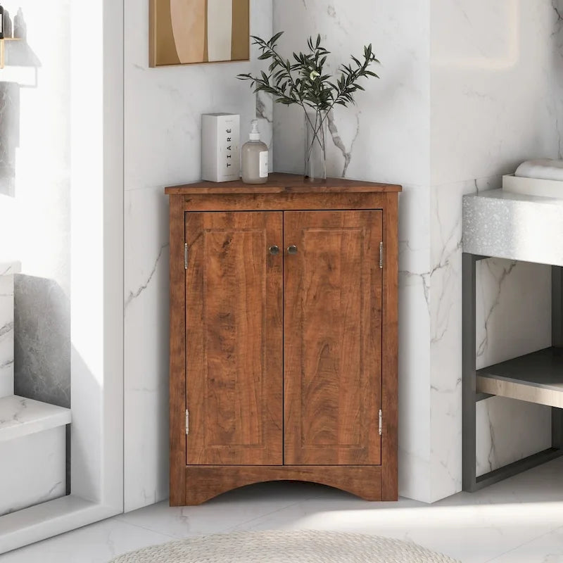 Badezimmerschrank mit verstellbaren Einlegeböden, freistehend – 43,7L x 43,7B x 80H cm