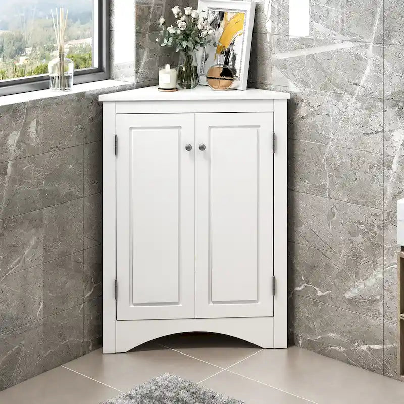 Badezimmerschrank mit verstellbaren Einlegeböden, freistehend – 43,7L x 43,7B x 80H cm