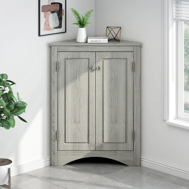 Badezimmerschrank mit verstellbaren Einlegeböden, freistehend – 43,7L x 43,7B x 80H cm