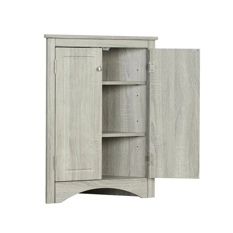 Badezimmerschrank mit verstellbaren Einlegeböden, freistehend – 43,7L x 43,7B x 80H cm