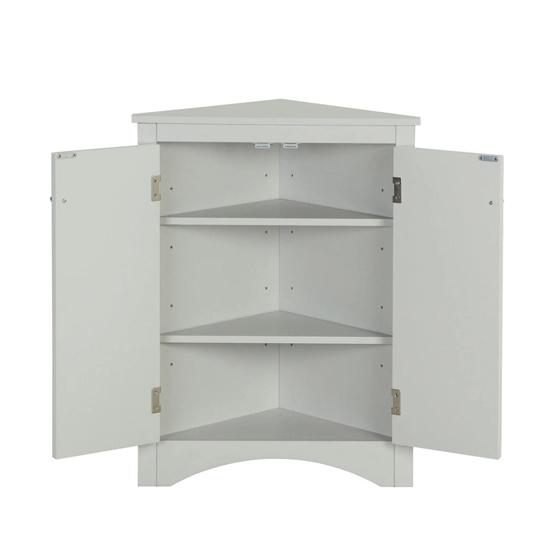 Badezimmerschrank mit verstellbaren Einlegeböden, freistehend – 43,7L x 43,7B x 80H cm