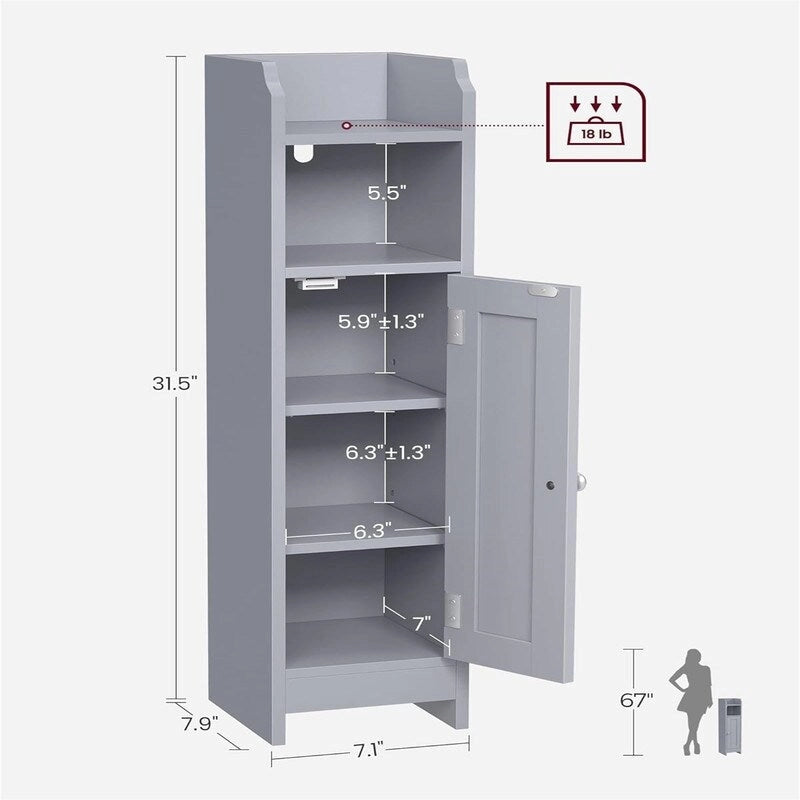 Kleiner Badezimmer-Eckschrank