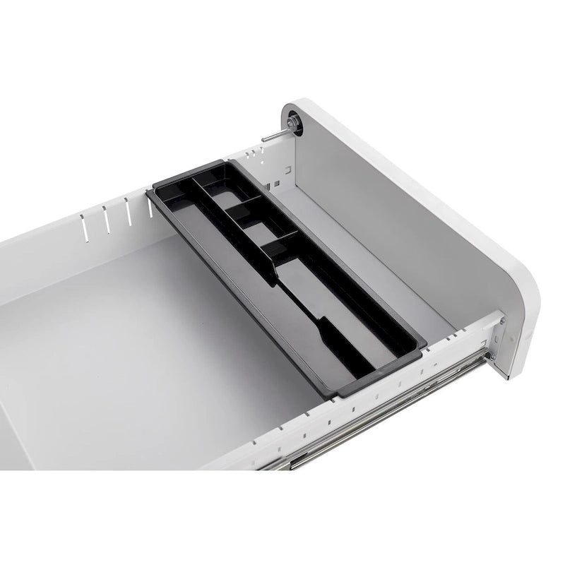 Rollcontainer mit 3 Schubladen, Vielseitiger Aktenschrank, 5 Rollen Design Kippsicher Kaltgewalzter Stahl Wasserdicht Feuchtigkeitsbeständig