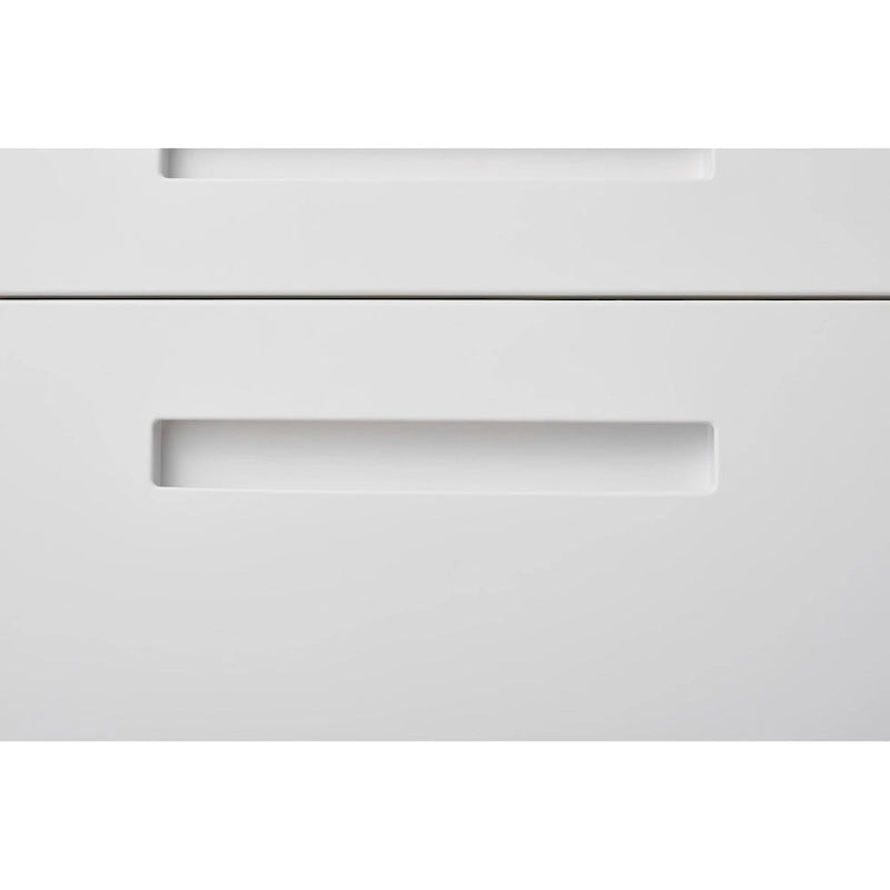 Rollcontainer mit 3 Schubladen, Vielseitiger Aktenschrank, 5 Rollen Design Kippsicher Kaltgewalzter Stahl Wasserdicht Feuchtigkeitsbeständig